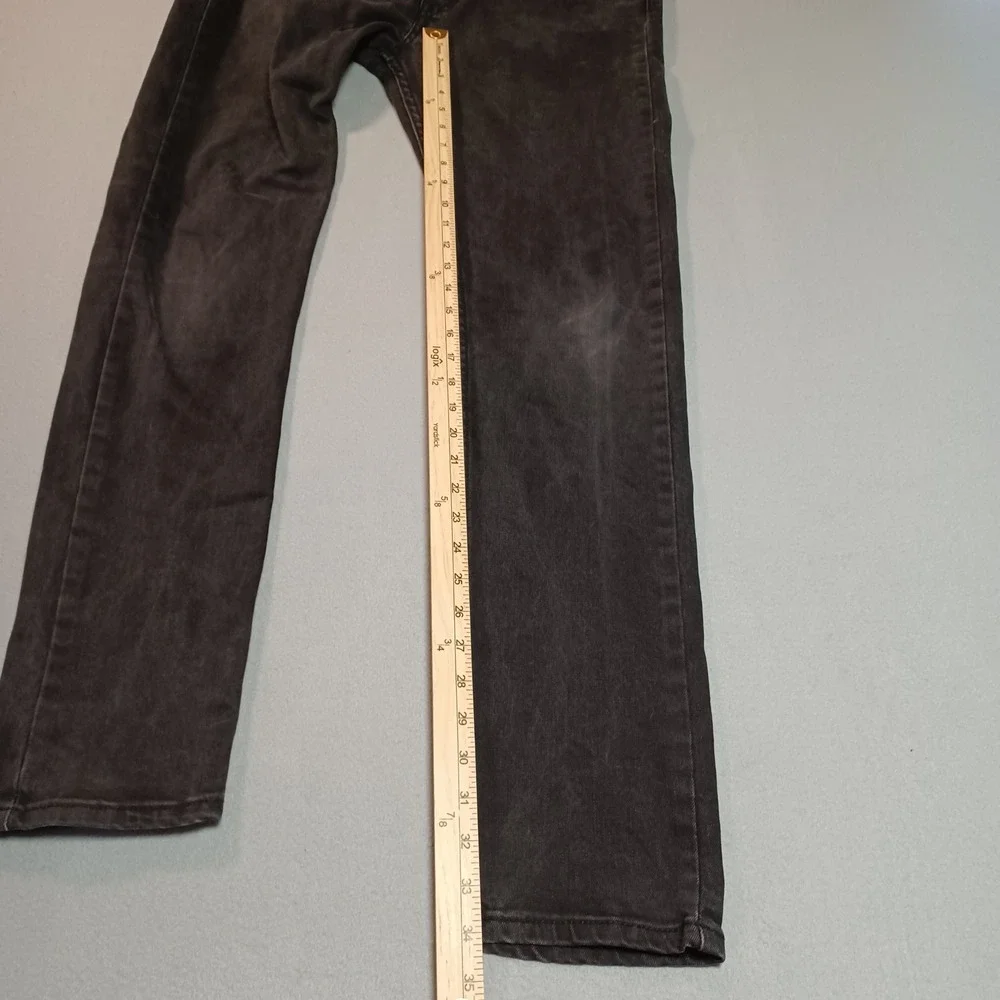 Levis 511 Slim Fit Jeans Mens 34x32‎ Faded Black Denim 04511-1507